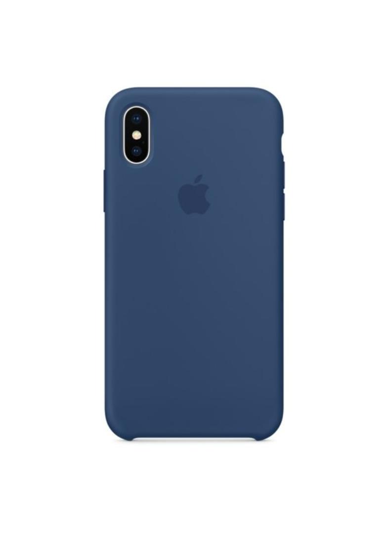 Apple Silicone Case для iPhone X/XS синий