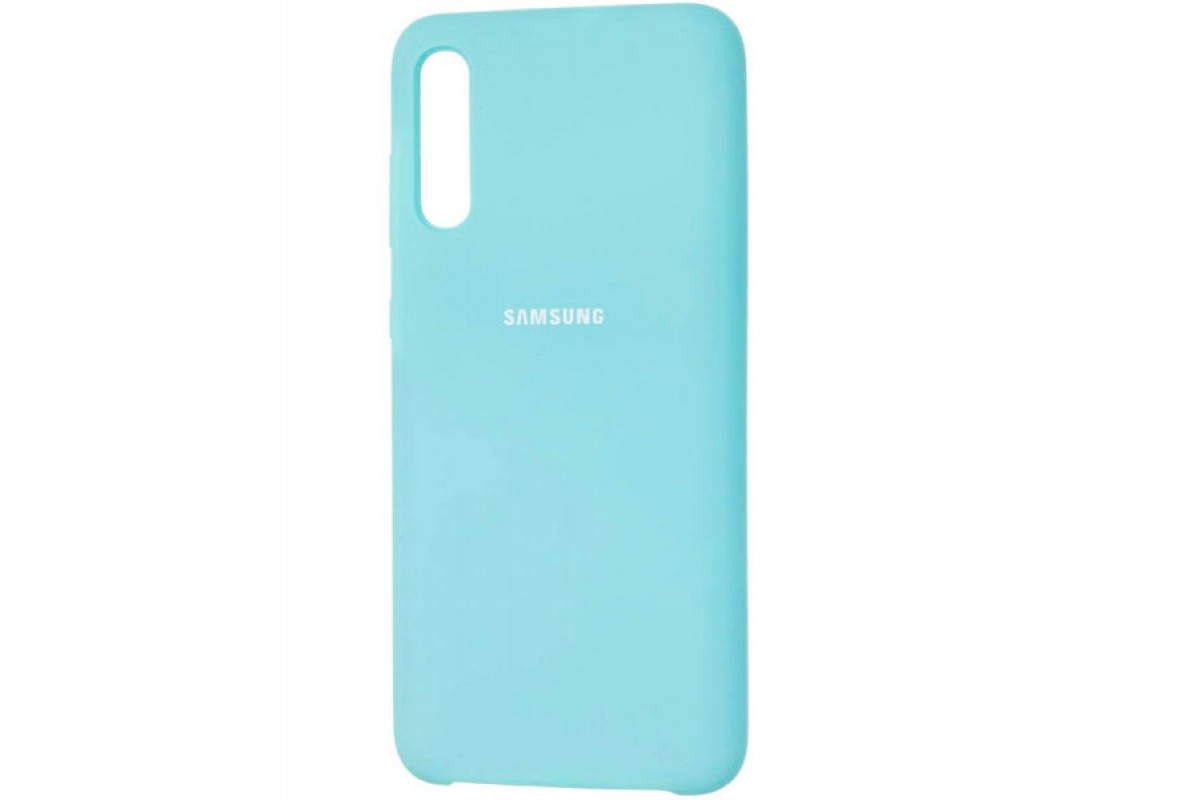 Чехол для Samsung Galaxy A50 из силикона светло-бирюзового цвета