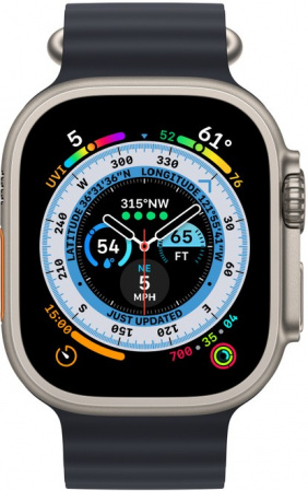 Смарт часы Apple Watch Ultra, 49mm Titanium Case with Midnight Ocean Band