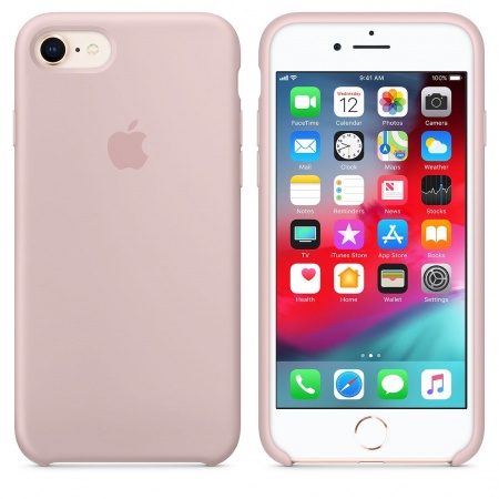 Apple Silicone Case для iPhone 8/7 розовый песок