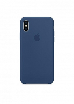 Apple Silicone Case для iPhone X/XS синий