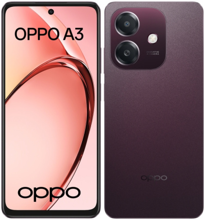 Смартфон OPPO A3x 4 ГБ/64 ГБ бордовый