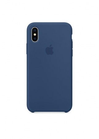 Apple Silicone Case для iPhone X/XS синий
