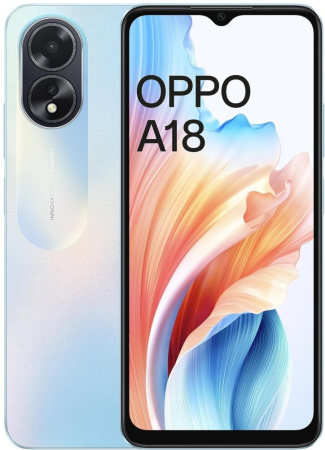 Смартфон OPPO A18 4 ГБ/128 ГБ голубой